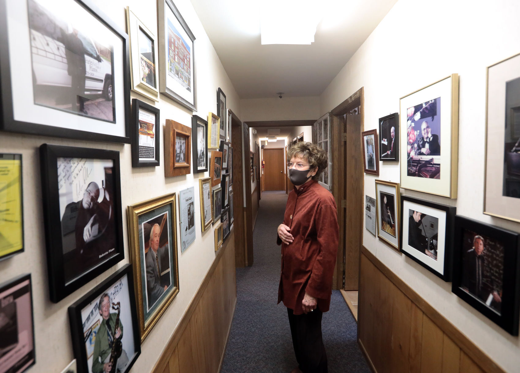 Wall of photos from Salon Piano Series